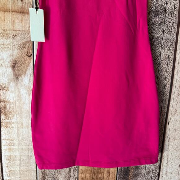 Babaton Dress Contour Mock Neck Pink Sleeveless Fitted Mini Summer NWT Size XS - Picture 4 of 8